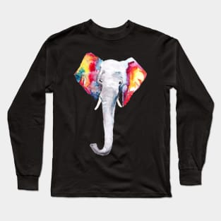 Colourful Elephant Long Sleeve T-Shirt